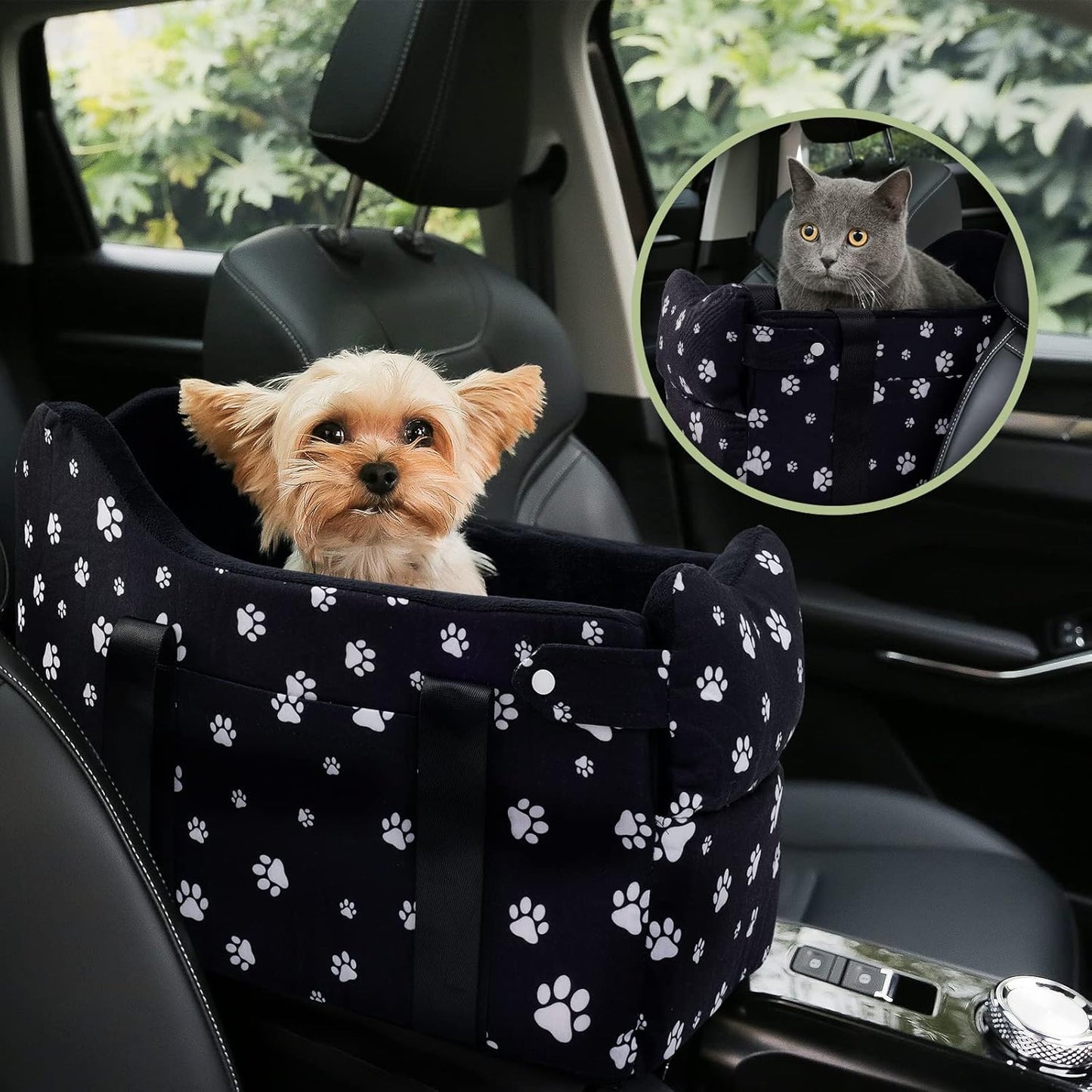 Cullaby Small Dog Car Seat: Secure Middle Console Bliss!