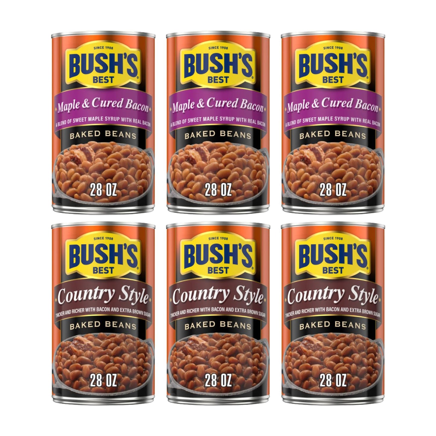 Bush's Best Baked Beans Variety Pack: Bacon Maple Delight