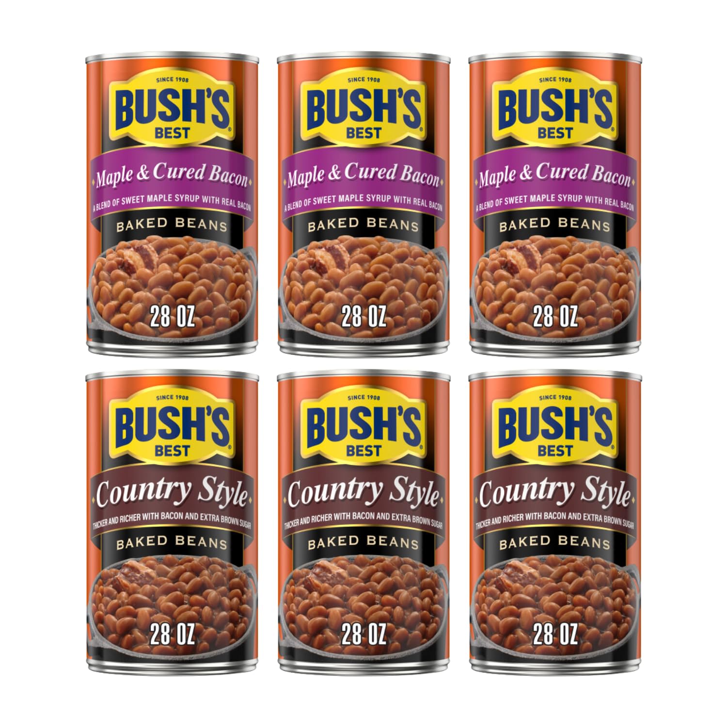 Bush's Best Baked Beans Variety Pack: Bacon Maple Delight