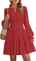 Mini Dress for Women Casual V Neck A Line - Lightweight, Flowy