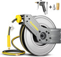 Air Hose Reel 50 ft Retractable 3/8 in - Heavy Duty Auto Rewind