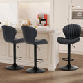 COLAMY Bar Stools Set of 3 - Adjustable Swivel Counter Stools