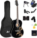 WINZZ AF227A 39 in Concert Acoustic Guitar - Eye-Catching Eagle Finish
