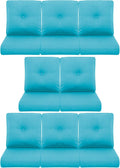 8-Piece Outdoor Patio Cushion Set Teal - Fade & Water Resistant