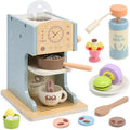 Toy Wooden Coffee Maker Set for Kids - Pretend Play Fun!