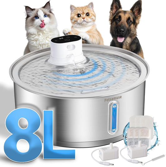 Wireless Dog Water Fountain with Motion Sensor for Large Dogs