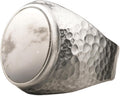 Natural Aventurine Crystal Men's Sterling Silver Ring - Dainty