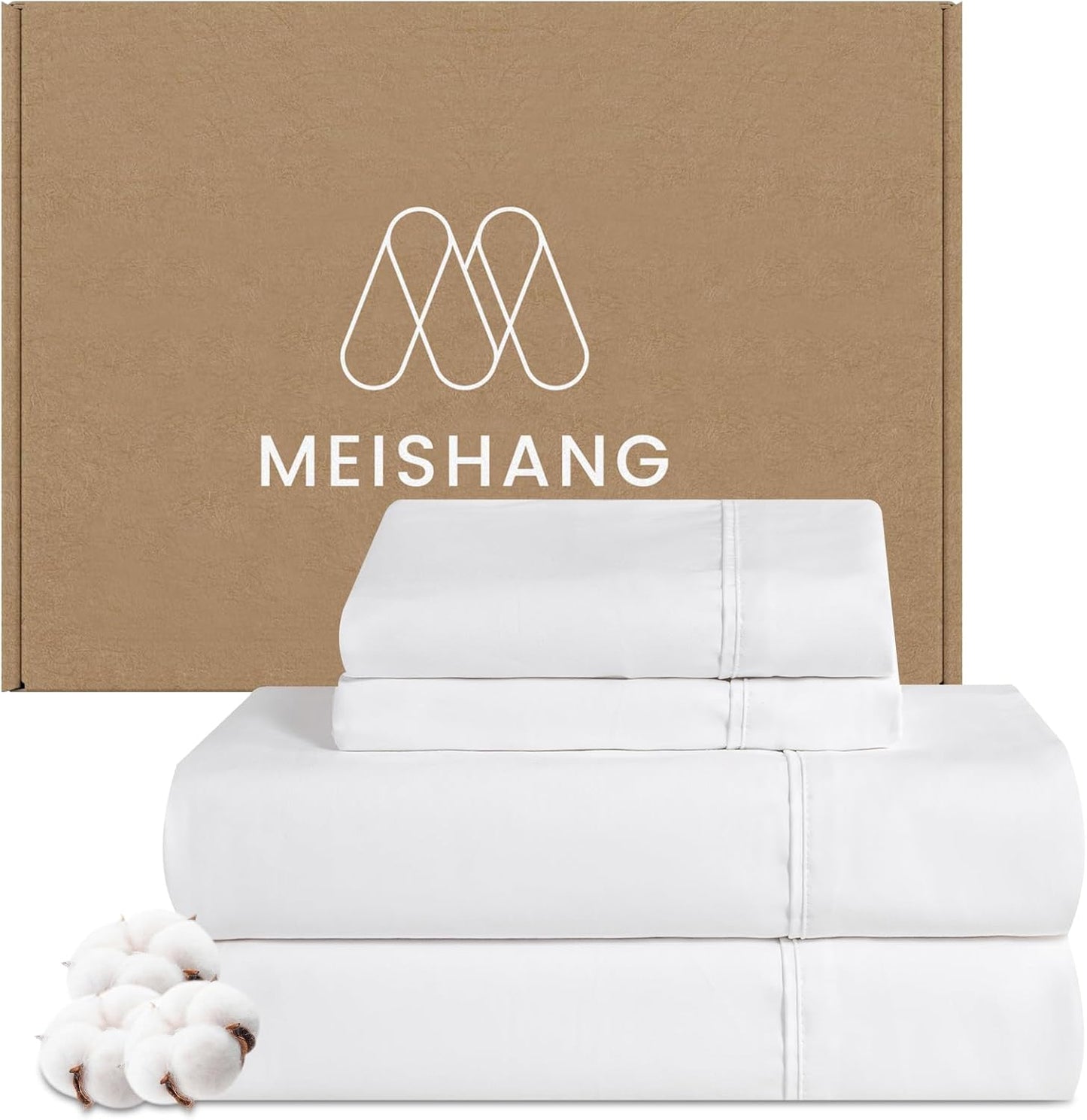 MEISHANG 600 Thread Count Cotton Sheets Queen Size Set Review