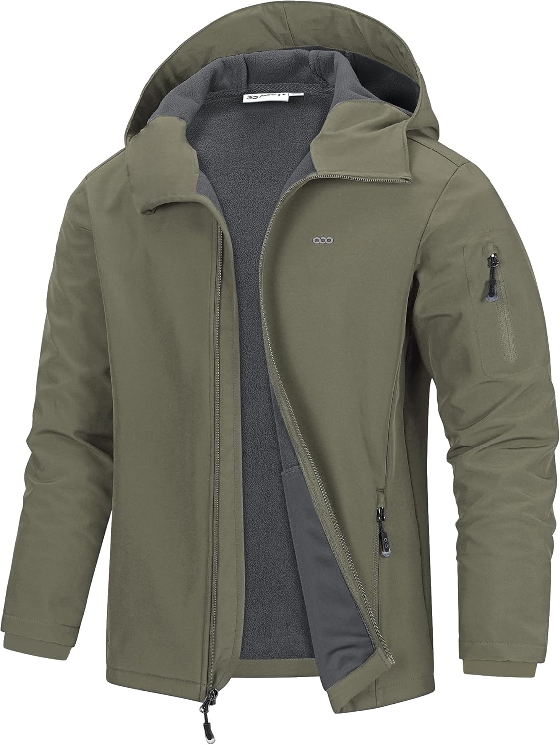 33,000ft Men's Hooded Softshell Jacket for All Weather Use