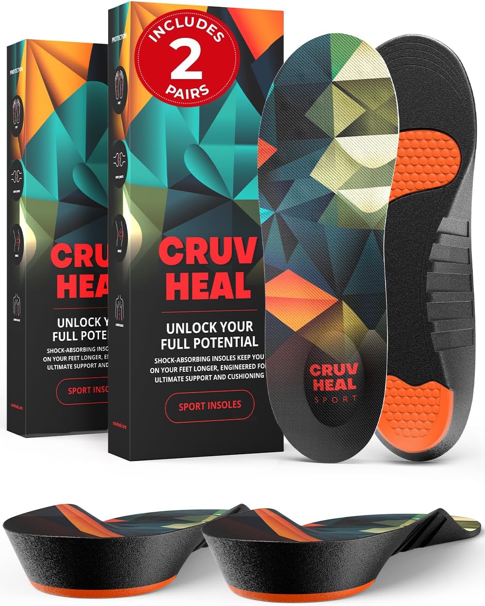 Sport Shock Absorbing Insoles for Active Sports Running Training