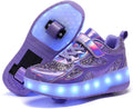 LED Roller Skate Shoes for Kids - Light Up Detachable Wheel Sneakers