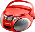 Portable Top Loading CD Boombox with AM/FM Radio - Compact Stereo