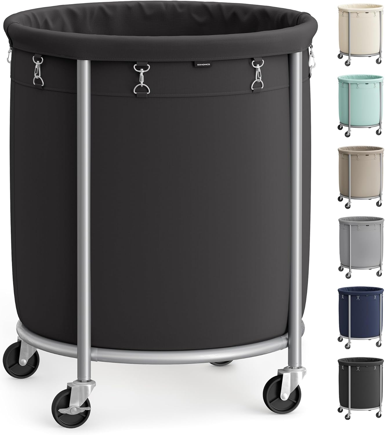 SONGMICS 50.2-Gallon Laundry Basket with Wheels for Easy Use