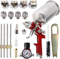 HVLP Gravity Feed Spray Gun Kit - 4 Nozzles for Auto Paint
