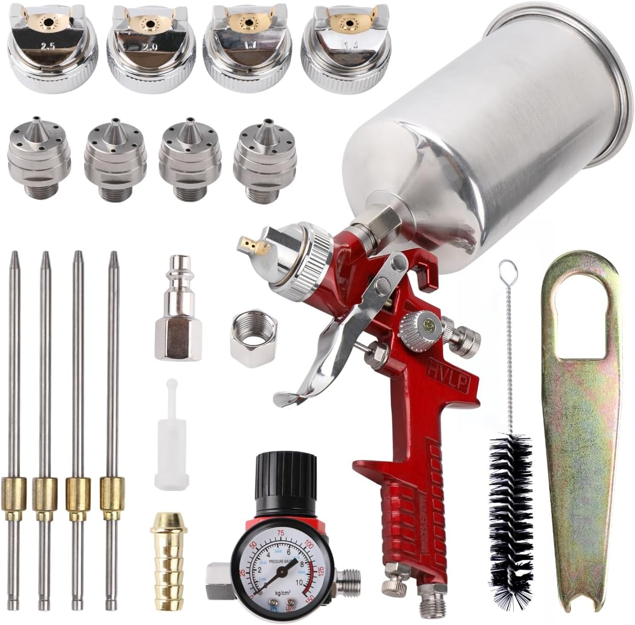 HVLP Gravity Feed Spray Gun Kit for Automotive Paint Applications