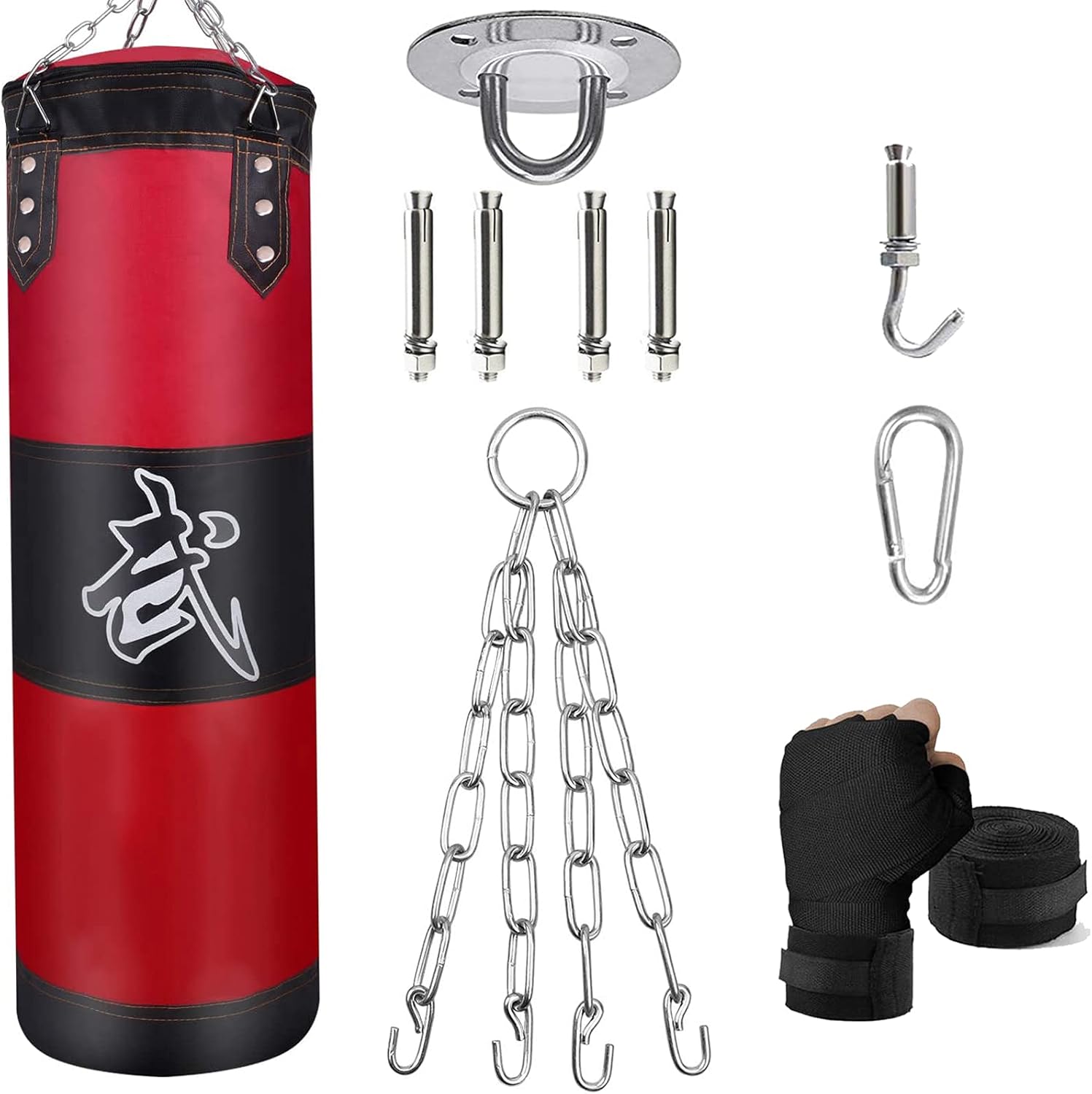 Ultimate Boxing Set with Hand Wraps & Hangers