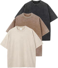 Arssm 3 Pack Men Oversized T Shirts Vintage Washed - Loose Baggy Fit