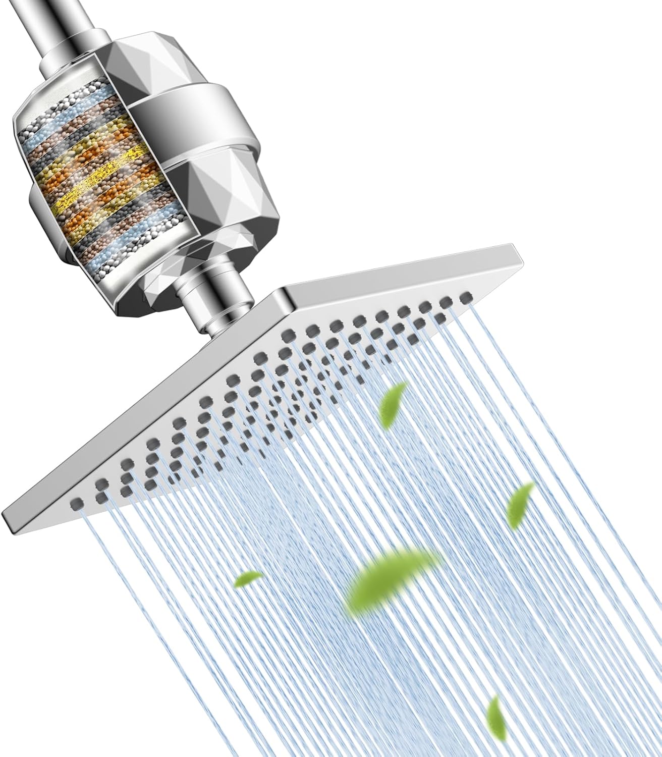 Hibbent High Pressure Rain Shower Head with 20 Stage Filter