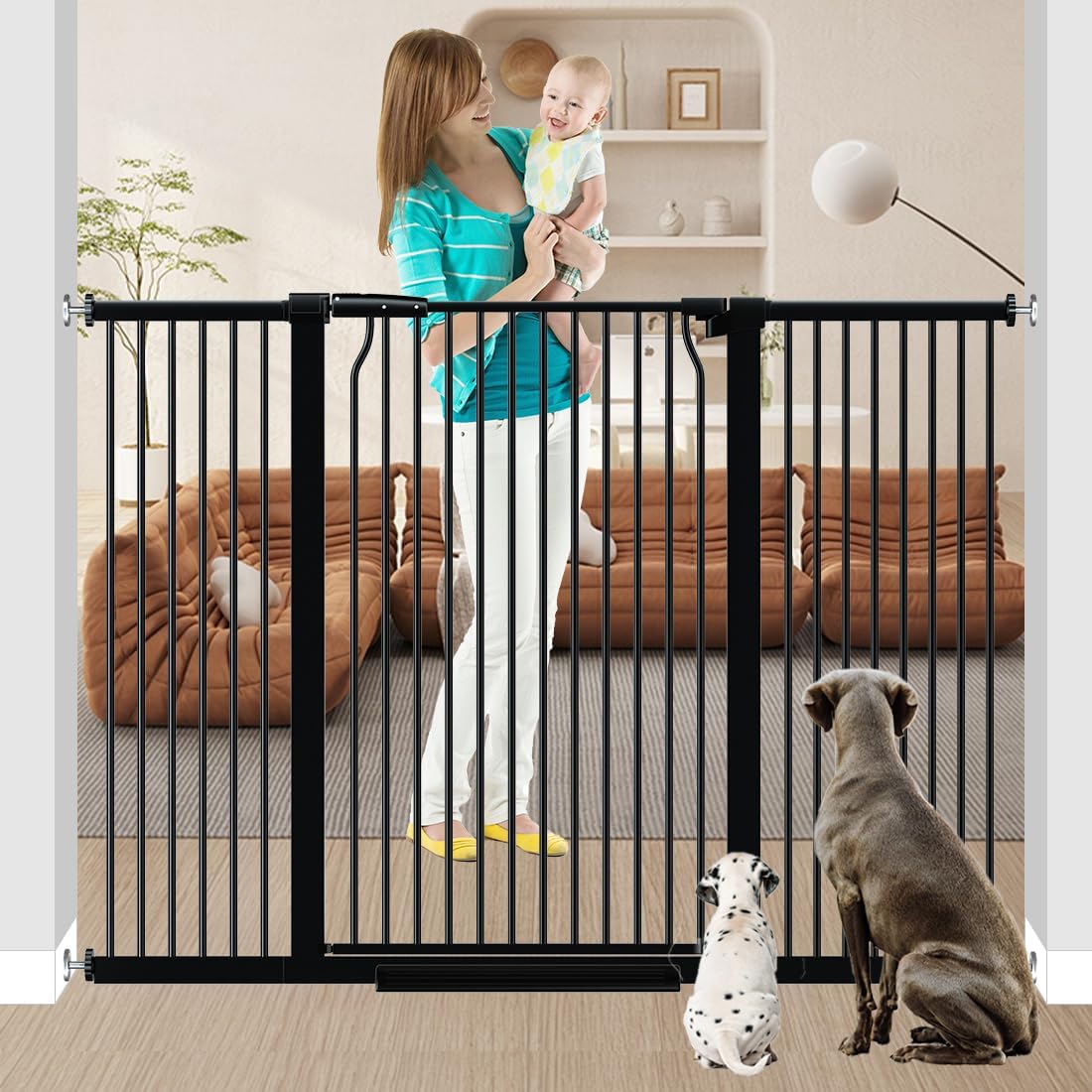 40.5 Tall Baby Gate Extra Wide Safety for Pets and Kids