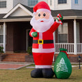 12ft Christmas Inflatables Santa for Outdoor Holiday Decor