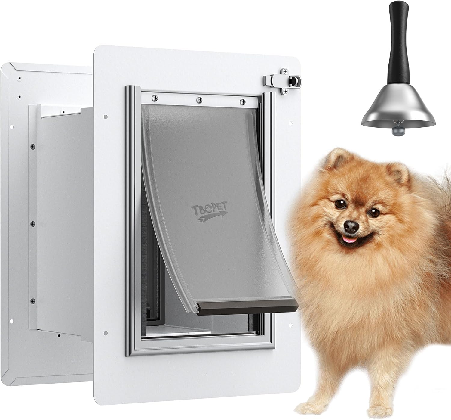 Pet Door for Wall with Secure Aluminum Lock and Steel Frame