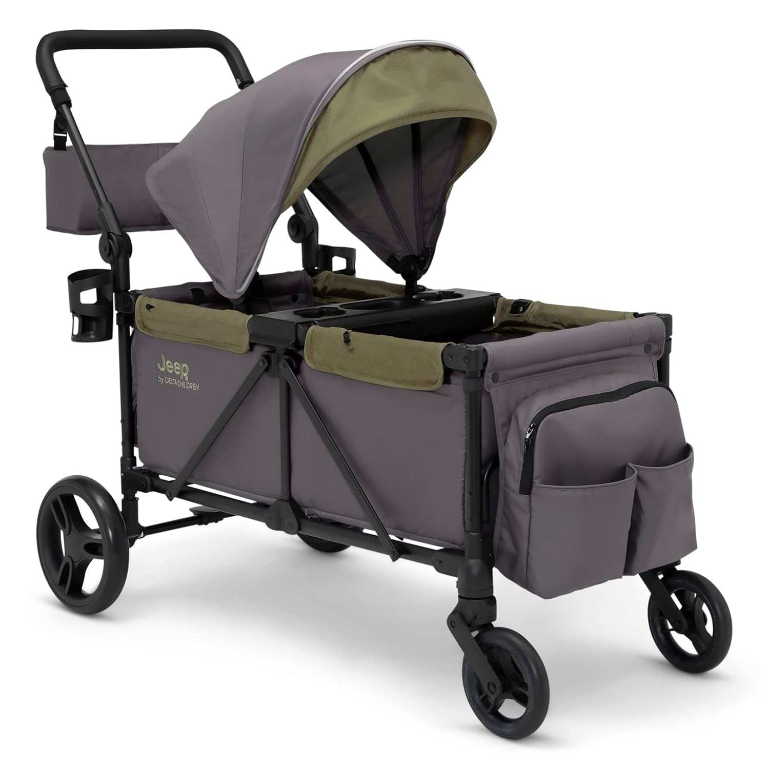 Jeep Sport All-Terrain Stroller Wagon with Canopy and Organizer