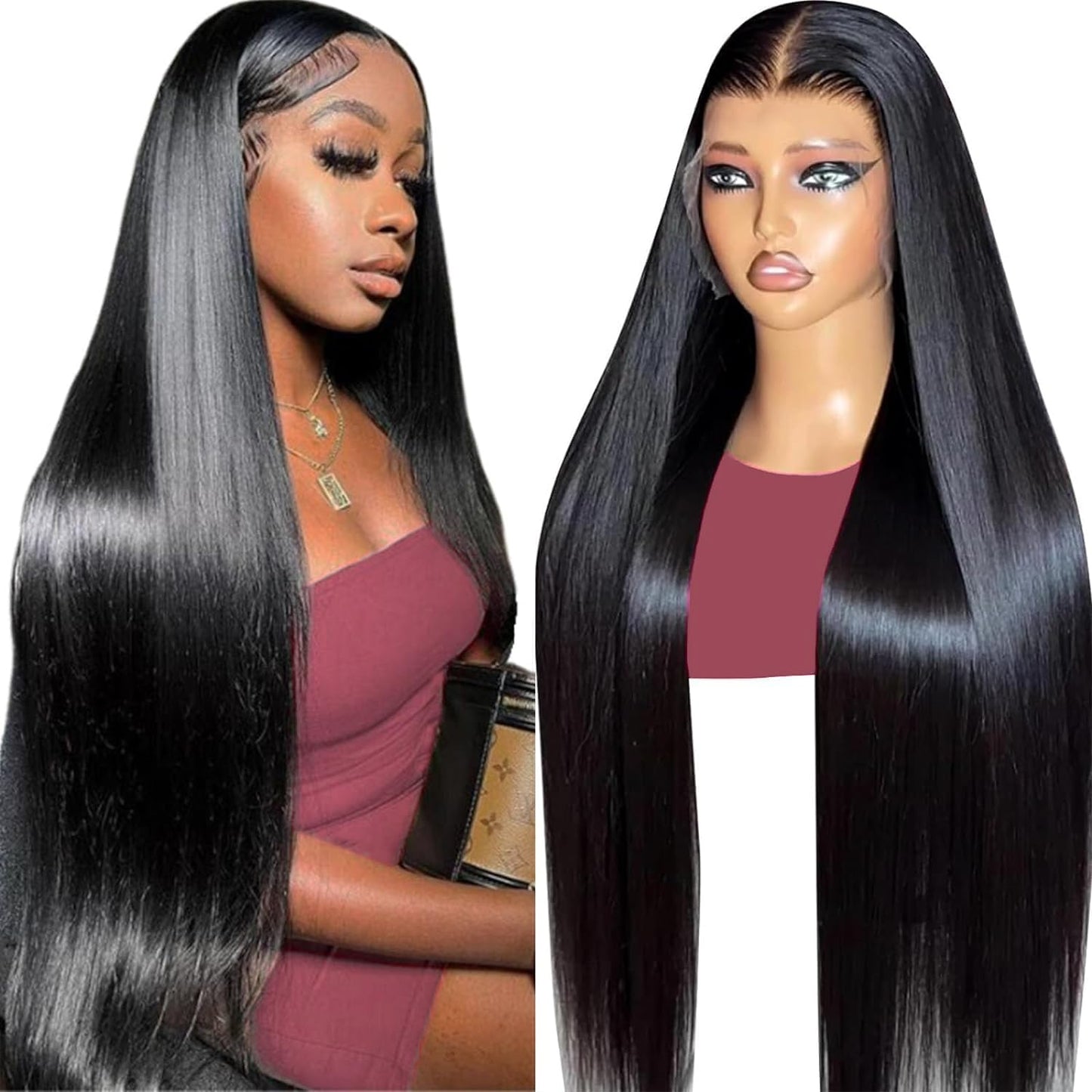 DULOVE 250% Density Lace Front Wig for Natural Look 24 Inch