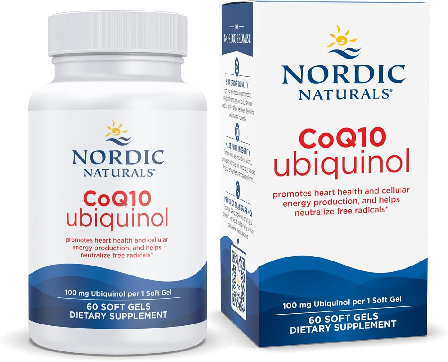 Nordic CoQ10 Ubiquinol for Heart and Brain Health Support