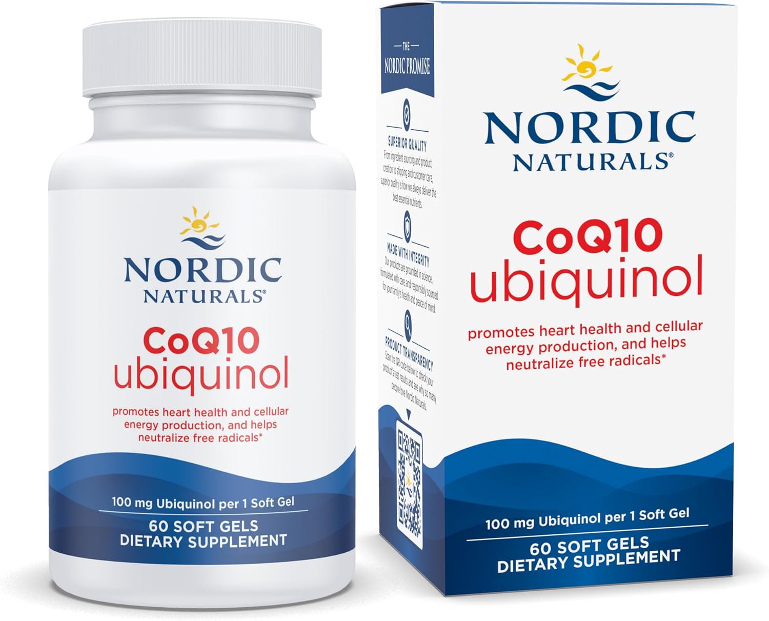 Nordic CoQ10 Ubiquinol for Heart and Brain Health Support
