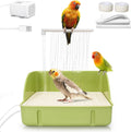 Automatic Parakeet Bird Bath with Pump - Large Running Water Shower