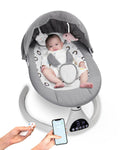 Electric Baby Swing for Infants to Toddler Gray - Bluetooth Music