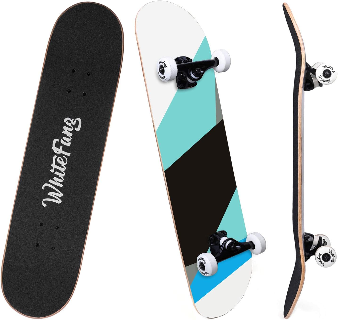 WhiteFang Complete Skateboard for Beginners - 31 x 7.88 in