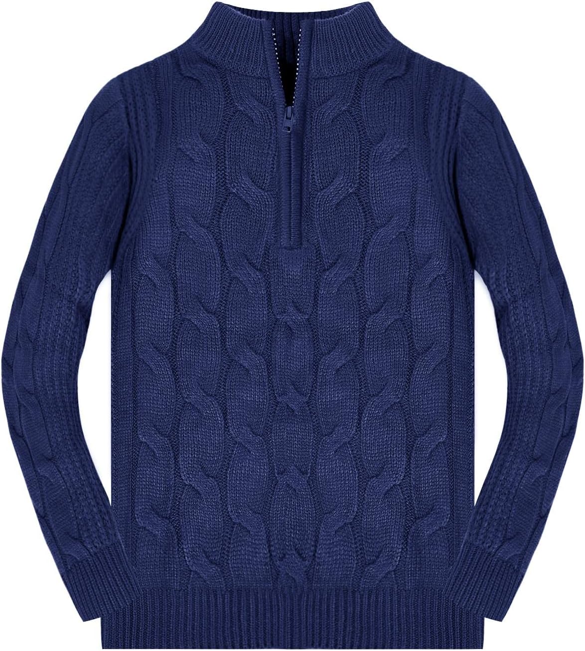 Boys 1/4 Zip Pullover Sweater for Fall Winter Style 4-14Y
