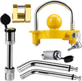 Trailer Hitch Lock Set - Universal Ball, 1/2ft & 5/8ft Pins, Coupler