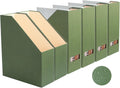 Magazine Holder File Holder and Desk Organizer - 6-Pack Leaf Green