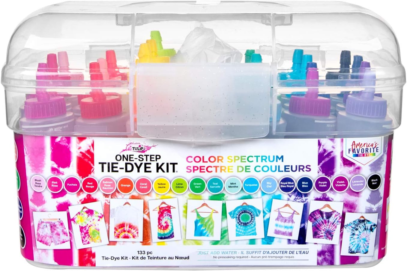 Tulip 20 Tie Dye Kit with 24 Bottle Storage Tub for Creativity