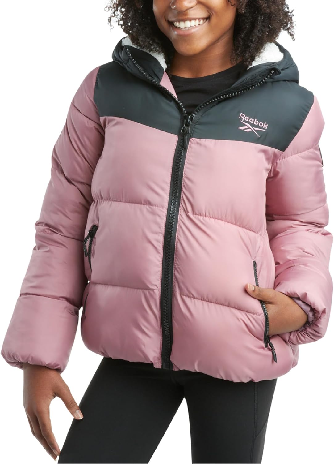 Reebok Girls Puffer Jacket for Cozy Winter Warmth and Style