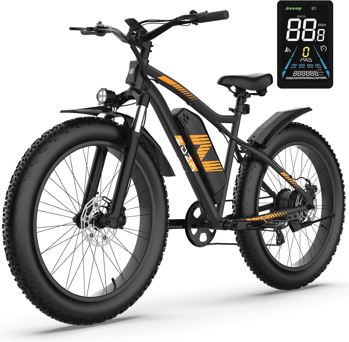 Electric Bike with 1500W Motor and 26in Fat Tires for Adults