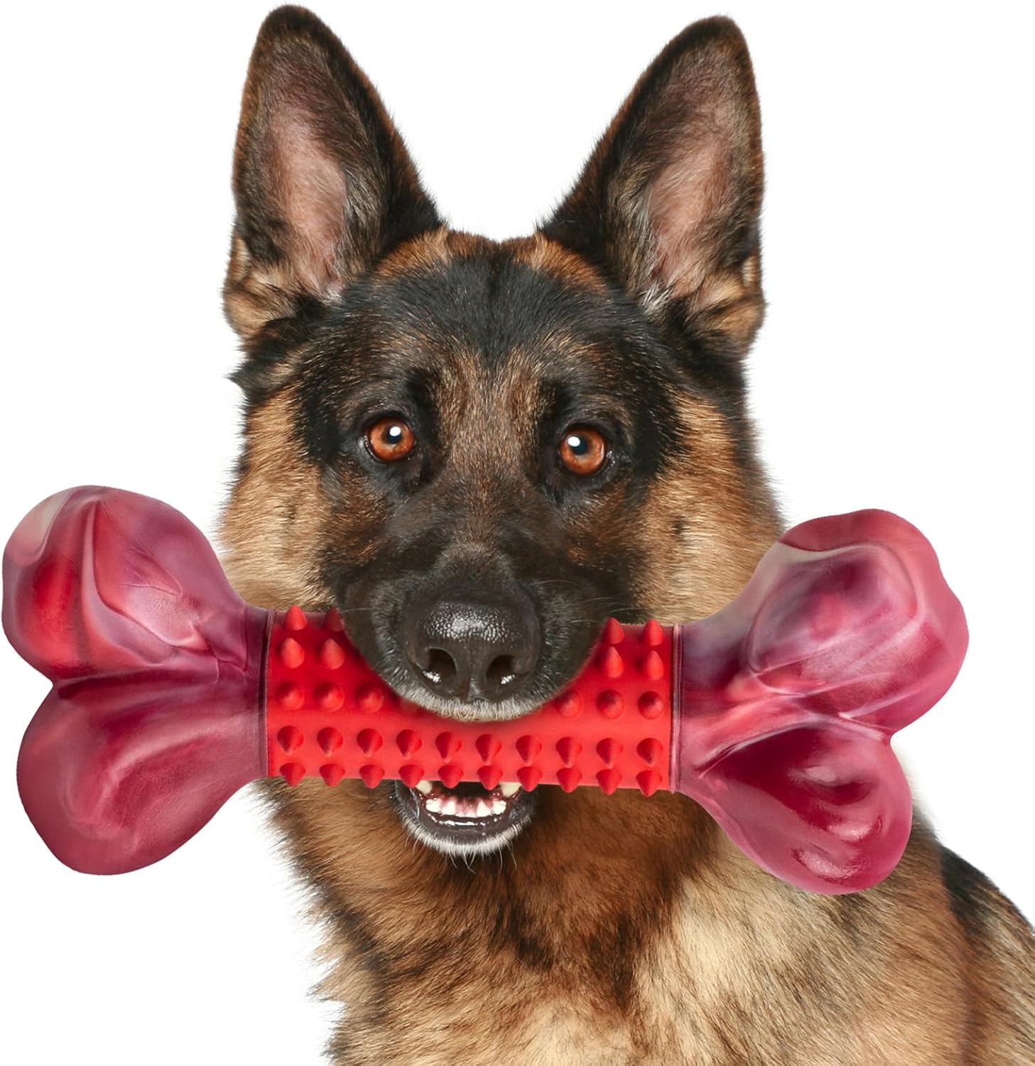 Apasiri Tough Dog Toys for Aggressive Chewers - Durable Nylon & Rubber