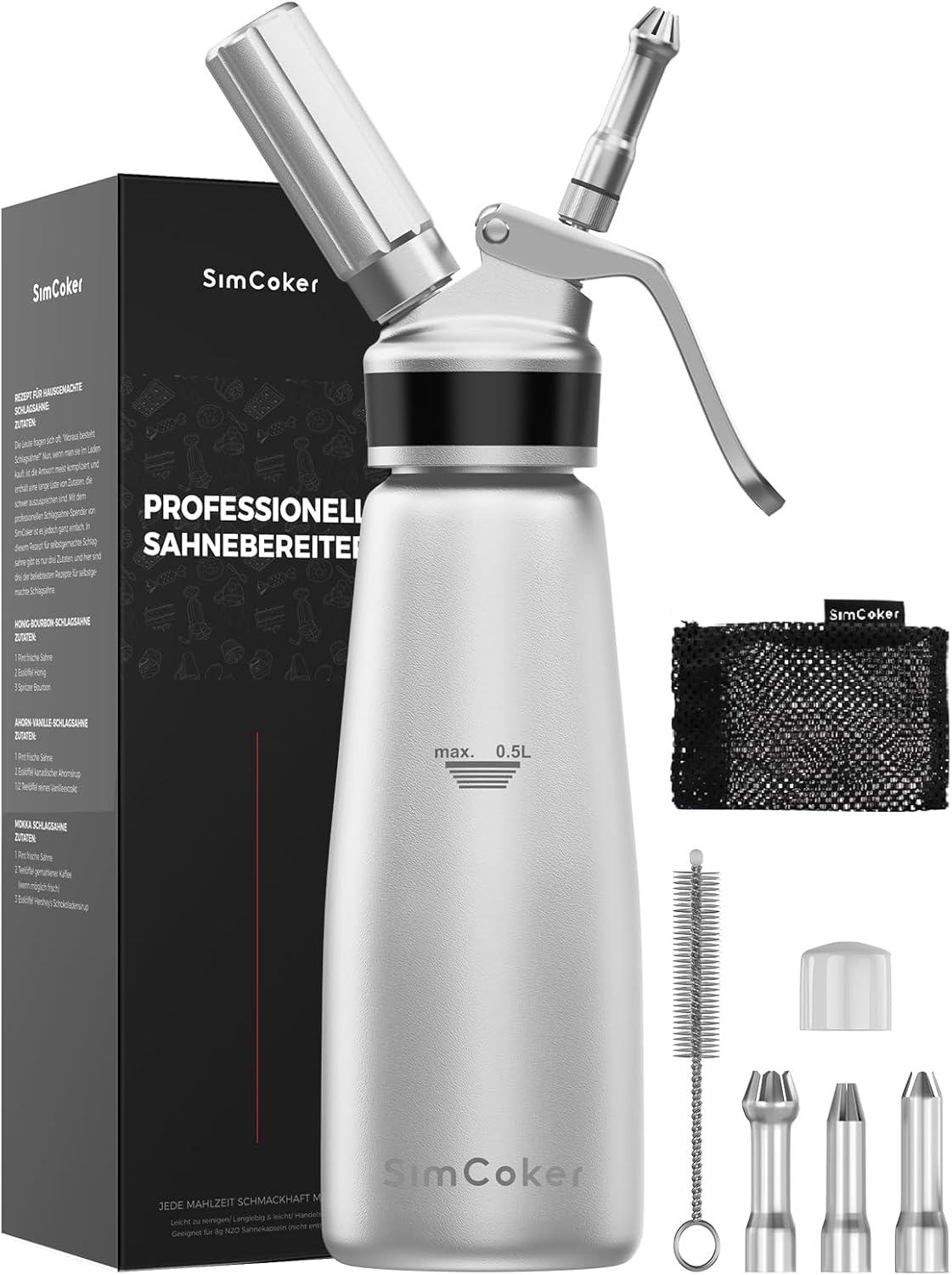 Whipped Cream Dispenser for Homemade Cream and Desserts