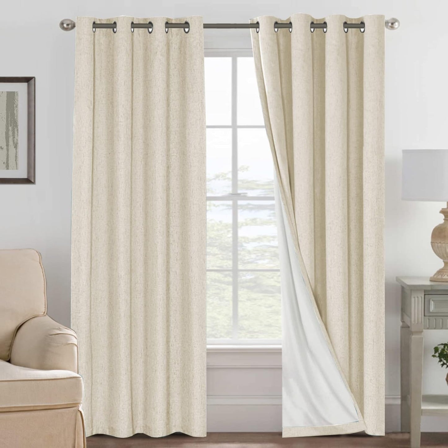 100% Blackout Curtains for Bedroom by H.VERSAILTEX - 52x108 in