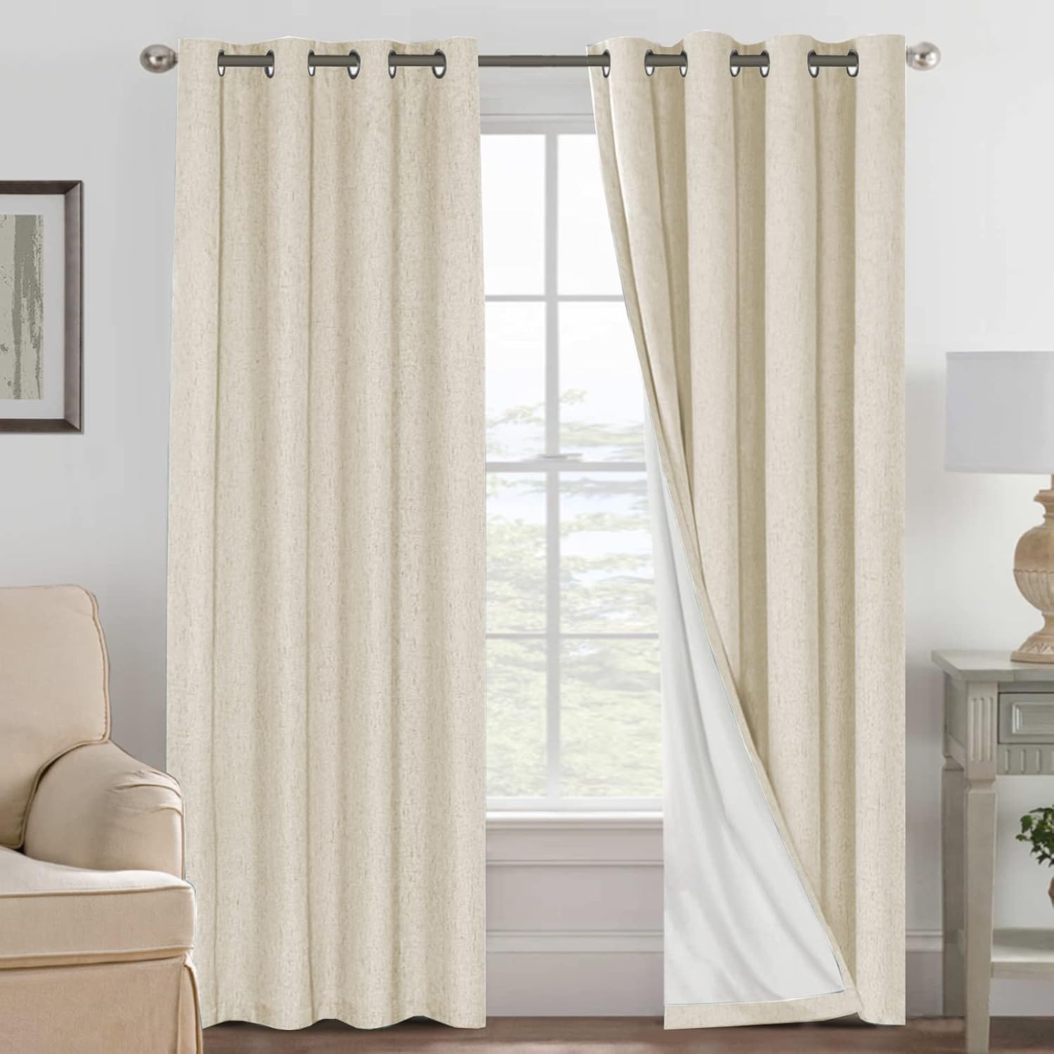 100% Blackout Curtains for Bedroom by H.VERSAILTEX - 52x108 in