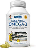Essential Omega-3 Unflavored 180 Softgels - High Potency, No Upset