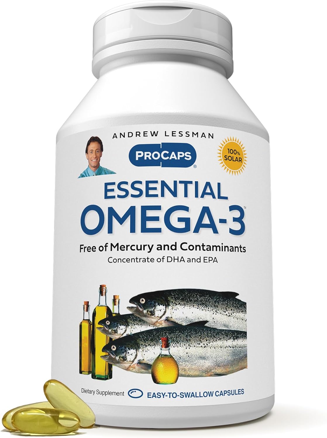 Essential Omega-3 Unflavored Softgels for Heart and Brain Health