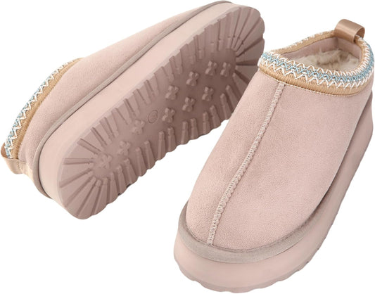 Home Slipper Platform Slippers for Women with Plush Lining