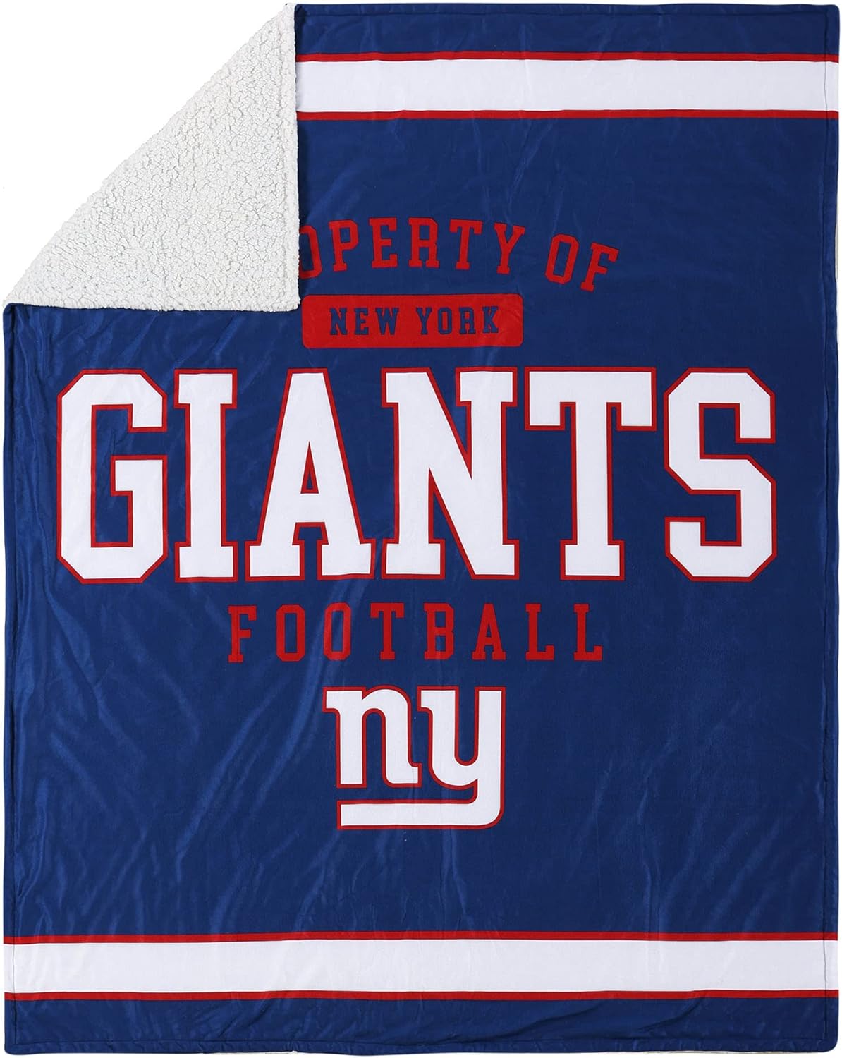 FOCO NFL Team Logo Sherpa Plush Throw Blanket - 60 in x 50 in