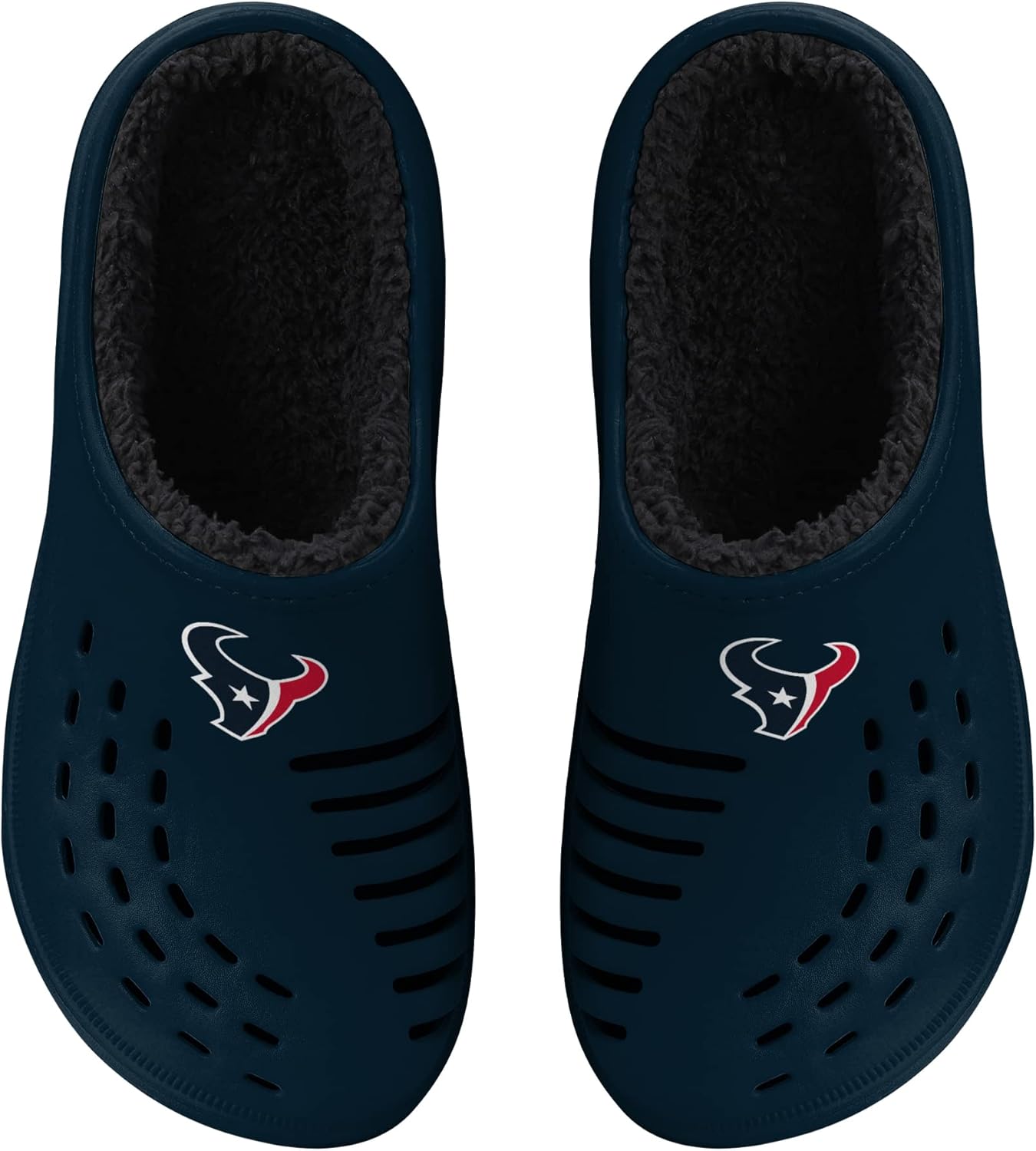FOCO Men's NFL Sherpa Lined Big Logo Clog for Ultimate Comfort