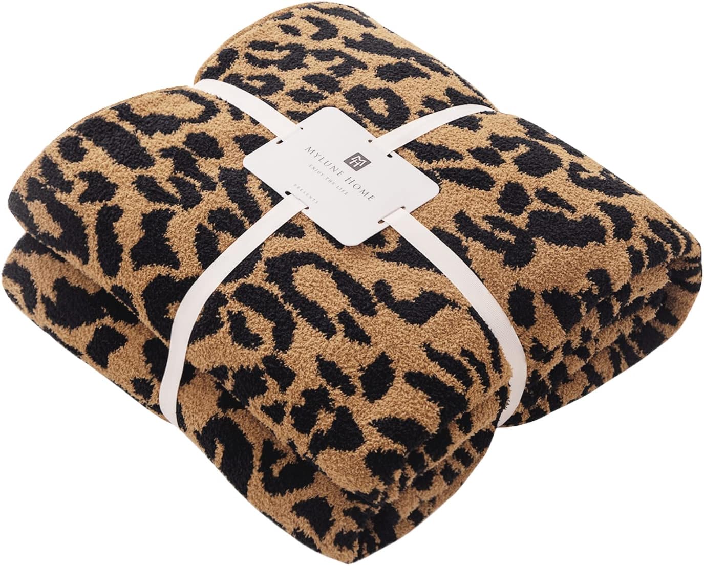 MH MYLUNE HOME Micro Plush Blanket - Ultra Soft Leopard Print