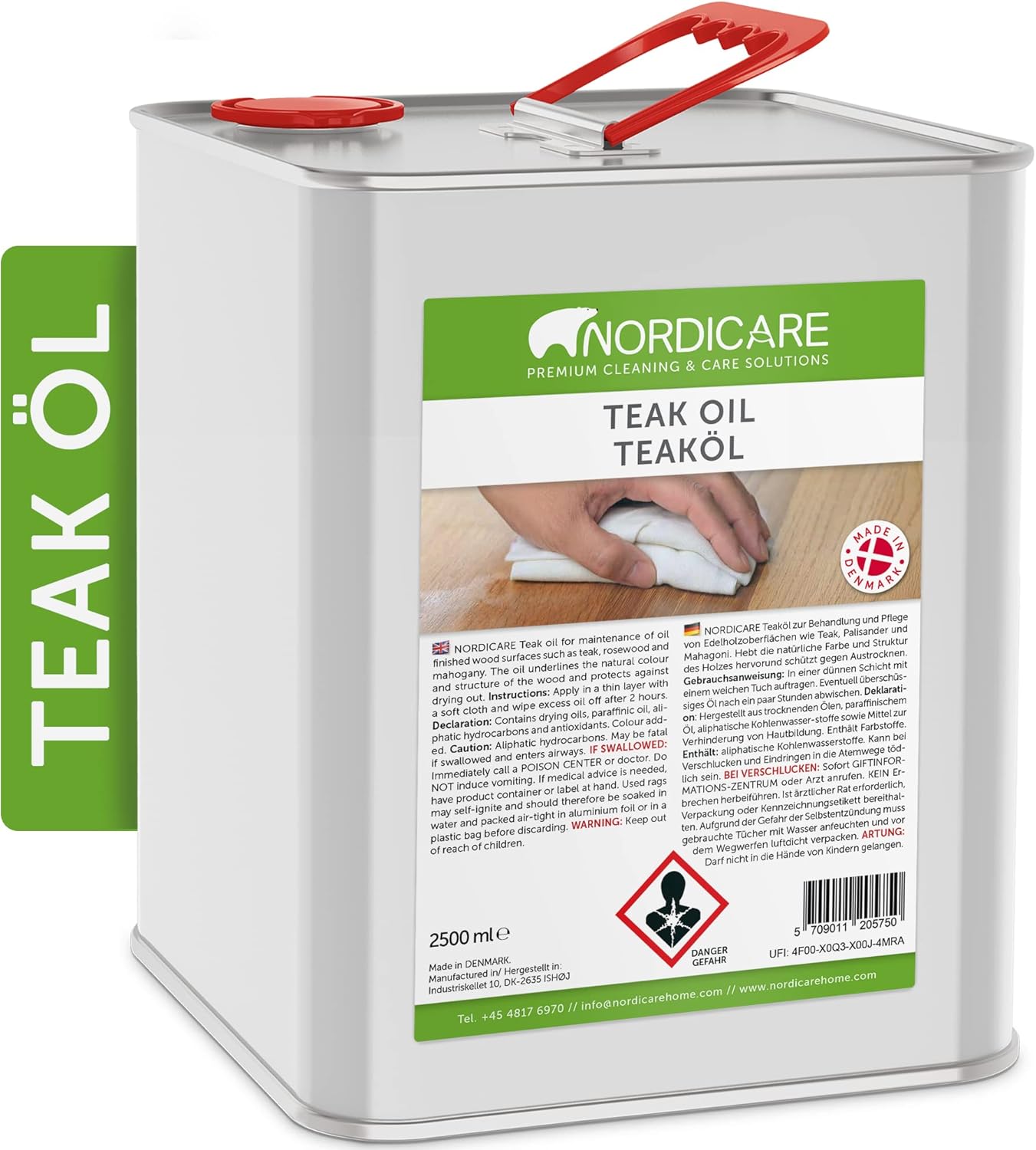 Nordicare Teak Oil for Indoor Wood Care - Premium 84 oz