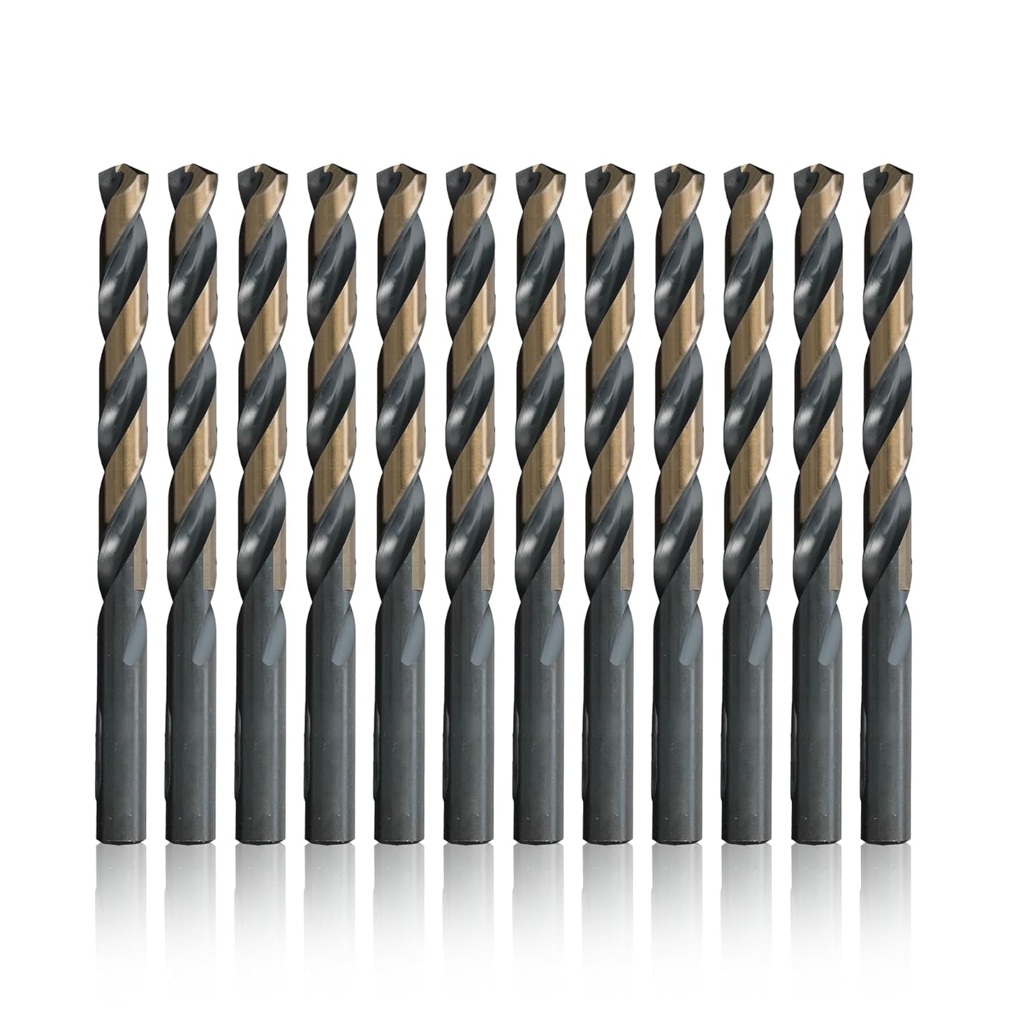 Drill America KFDBP12 B High Speed Steel Black & Gold Drill Bits